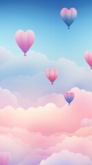 Obraz premium Balloon backgrounds aircraft heart.