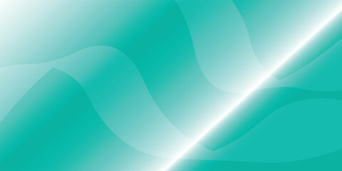 Vibrant teal abstract background with soft, flowing waves and a bright diagonal light streak.
