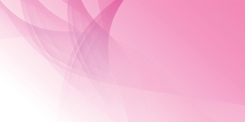 Soft pink abstract background with elegant, flowing transparent curves and a white gradient.