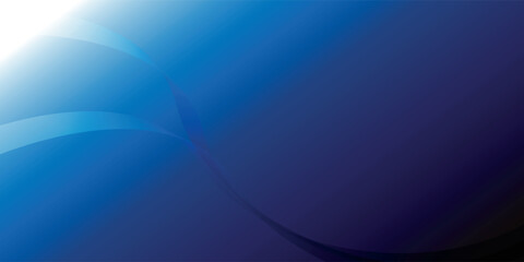 Abstract background featuring a deep blue gradient with soft, flowing curves and a bright light source in the corner.