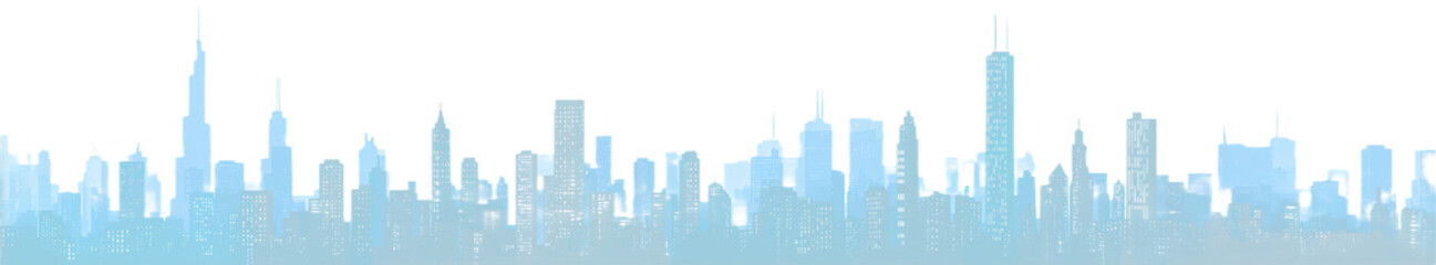 Fototapeta premium Modern city skyline png urban architecture view. 