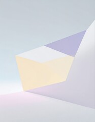 Abstract modern objects, futuristic art with neon gradients and geometric shapes