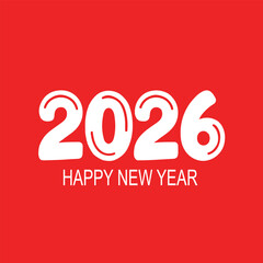 2026 happy new year vector design banner template 