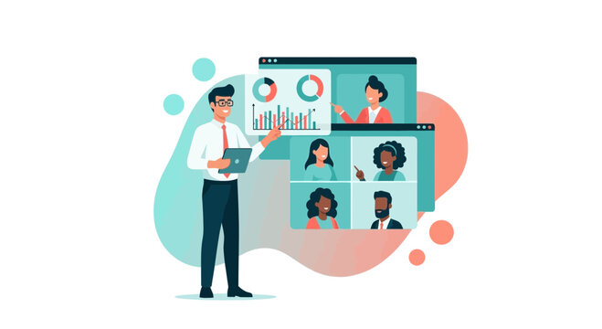 Online Business Meeting Presentation: A Modern Approach to Remote Collaboration and Teamwork - Powered by Adobe