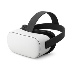 Virtual reality headset isolated on white background — gaming and immersive technology concept