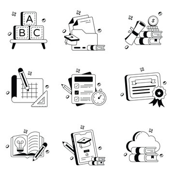 Creative Teaching Methods And Smart Classroom Tools Representing Modern Education Technology Vector Icons Set 2