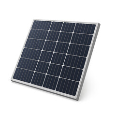 Realistic solar panel isolated on white background — renewable energy and sustainability concept
