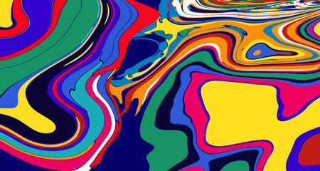 Colorful abstract psychedelic liquid and fluid background pattern