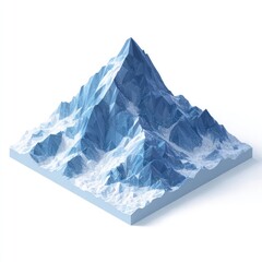 Obraz premium Geometric icy mountain illustration