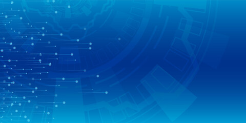 Abstract blue technology circuit data futuristic geometric hexagon on white design modern creative background vector