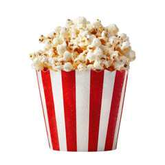 A large container of fresh popcorn sits invitingly, perfect for sharing during a cozy movie night