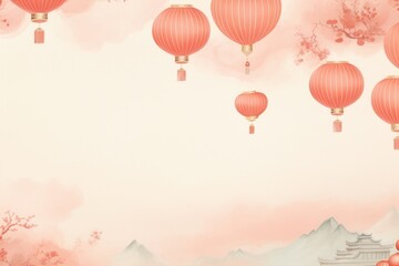 Obraz premium China new year backgrounds balloon transportation.