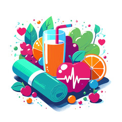 vector illustration of a cocktail