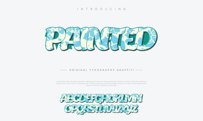 Vibrant spray-paint graffiti font effect modern urban text design