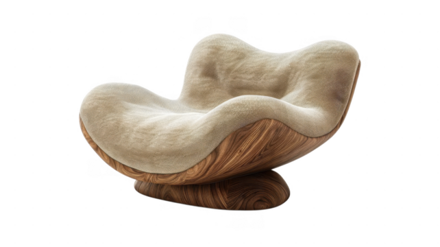 Unique chair studio shot art on transparent background