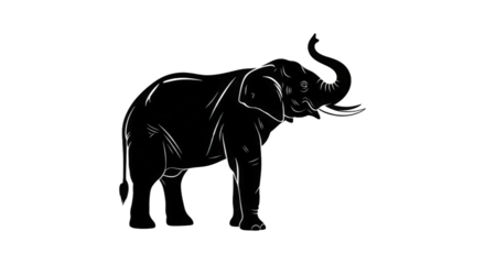 Majestic Elephant Gracefully Walks Through African Savannah Landscape at Dusk