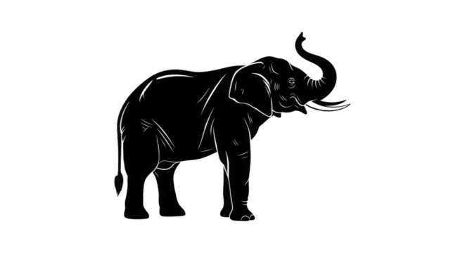 Majestic Elephant Gracefully Walks Through African Savannah Landscape at Dusk