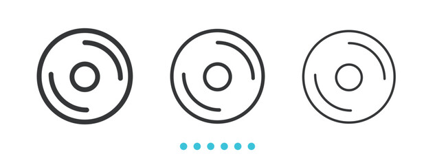 Vinyl icon. Thin line icon vector
