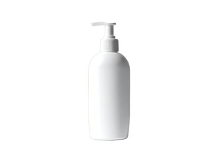 Fototapeta premium White pump bottle against a black background