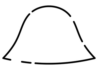 抽象的な上向きのアーチ型フレーム