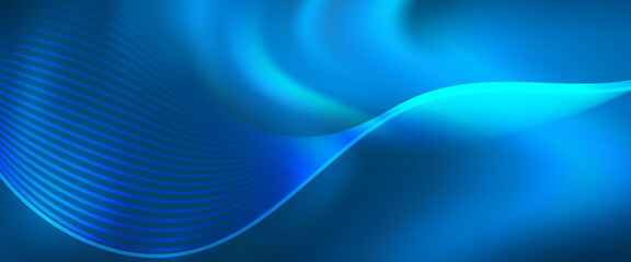Blue Abstract Wave Gradient Background.vector illustration eps10