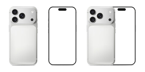 Modern Smartphone Mockup with Multiple Lens Camera System and Blank Screen