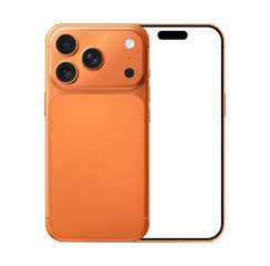 Modern Mobile Device displaying Rear Camera System and a Blank Screen for Custom Graphics