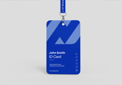 Lanyard ID Card Badge Mockup
