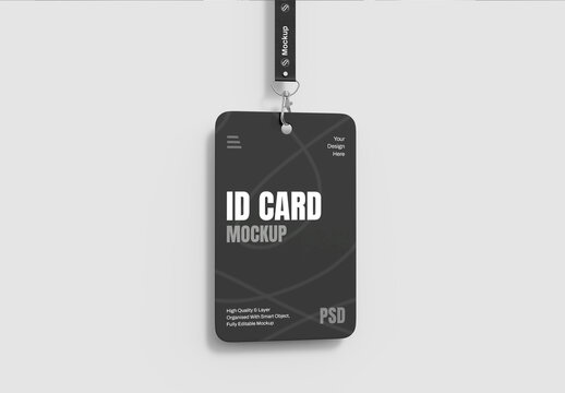 Staff ID Card Badge Mockup