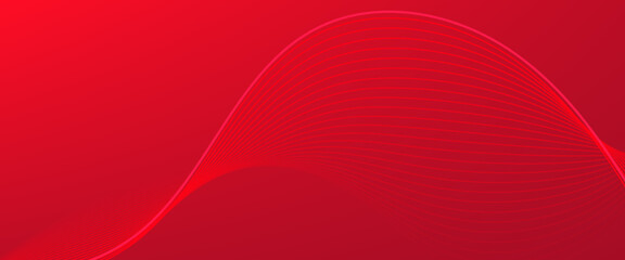 Red Futuristic Abstract Wave Background