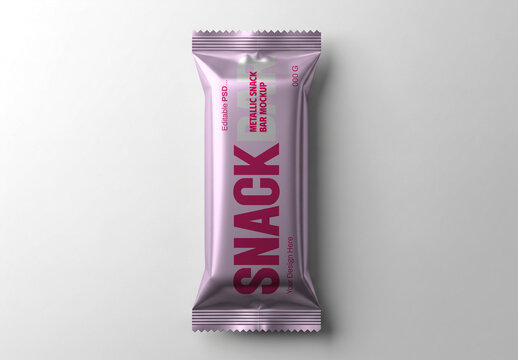Pouch Snack Bar Mockup Template