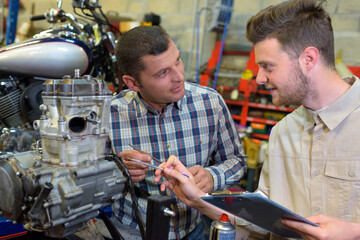 motorbike mechanic and supervisor