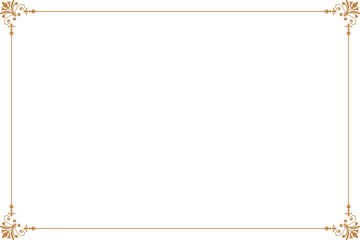 Elegant Decorative Gold Border Frame Design. 1260