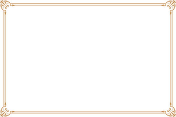 Elegant Decorative Gold Border Frame Design. 1255