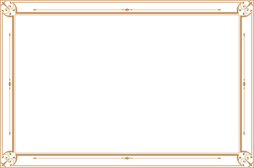 Elegant Decorative Gold Border Frame Design. 1269
