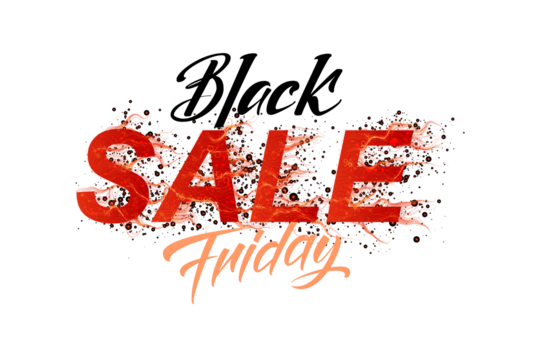 Fiery red sale friday text overlay with intense flames and smoke effect on transparent background