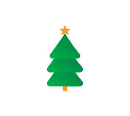 Christmas tree vector illustration on white background.

