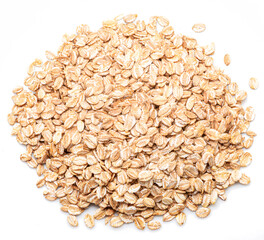 Wheat flakes isolated on white background.