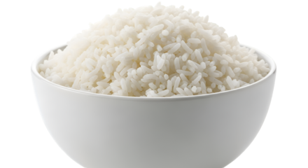 Bowl of Steamed White Rice whisk image