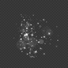 christmas light effect with glitter sparkle magic dust card white glow	