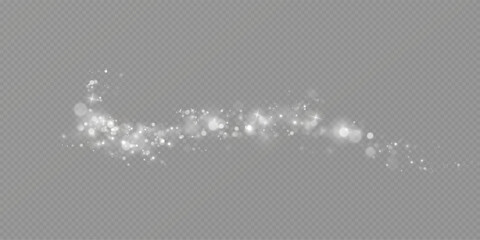 christmas light effect with glitter sparkle magic dust card white glow	