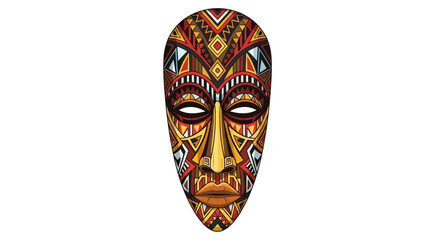 Naklejka premium Abstract African Mask Illustration Cultural Design for Art and Decoration