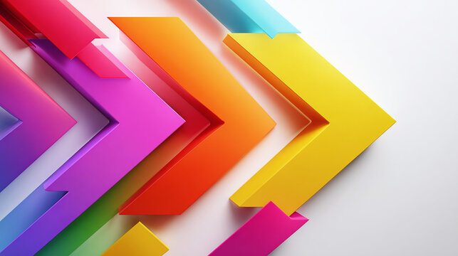 Vibrant arrows pointing towards progress and direction, suggesting movement and strategy