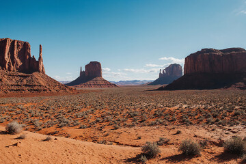 Naklejka premium Monument Valley en el desierto del suroeste estadounidense