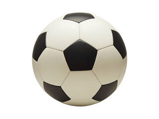 Classic black and white soccer ball, with stitched panels, cutout, PNG isolated on white or transparent background football