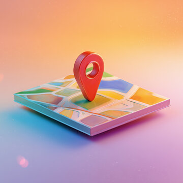 map pointer with 3d pin