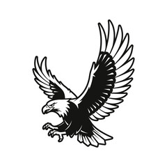 Obraz premium Majestic Bald Eagle in Mid-Flight Symbol of Freedom, Grace, and Power