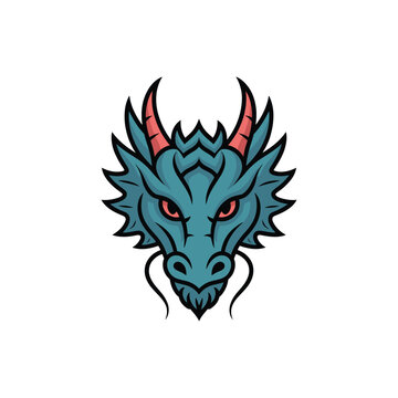 Teal Dragon Head
