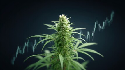 Financial Data Overlay on Growing Plant with Graphical Representation of Investment Trends in a Modern Stock Market Context