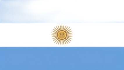 The national flag of argentina, a symbol of the countrys identity and heritage isolated on white background
